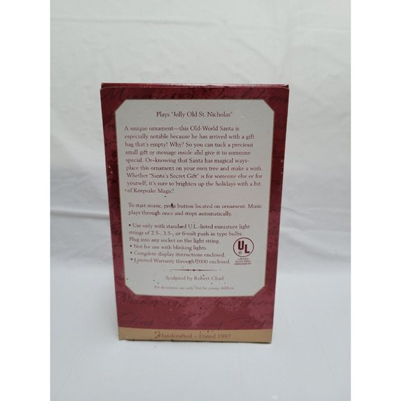 1997 Hallmark Keepsake Santa’s Secret Gift - Music Christmas Ornament Vintage - Picture 9 of 12